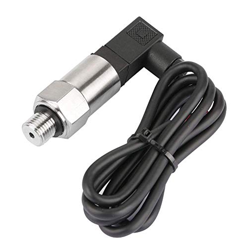 Stainless steel pressure transducer, 0-1 MPa pressure sensor silicon pressure transmitter sensor water flow sensor 4-20mA output G1/4" for water gas oil (0-1MPA) 0--1MPA