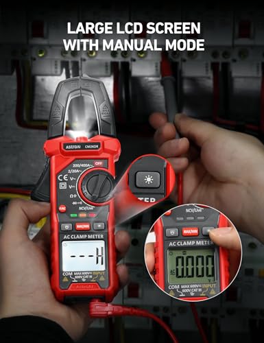 AstroAI TRMS 6000 Counts Multimeter with Large Backlit Display + 2000 Counts Auto-ranging Digital Clamp Meter