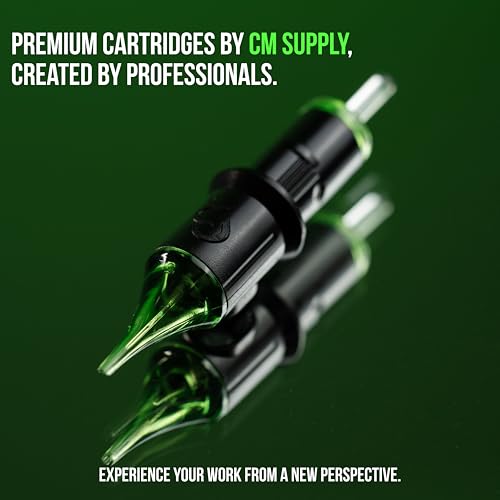 CM Supply PMU & Tattoo Needles 20 Pieces - 30/01RLLT-SOFT Cartridge Needles - Soft Edge/Soft Membrane - Compatible with Tattoo Machines & Pens - 316L Surgical Steel - For Permanent Makeup