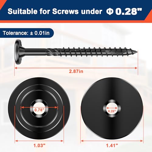 FMhotu Carbon Steel Nut and Screw Assortment,48pcs 1" Nuts and 98pcs #14 x 2-7/8" Wood Screws