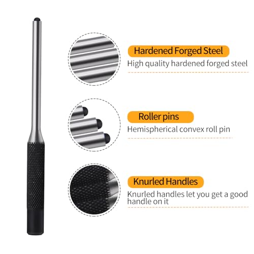 14pcs Pin Punch Set, including Universal Block, Pin Punches and Hammer (Pack of 2) Pin Punches + Block (Pack of 2)