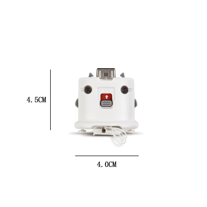 Motion Plus Adapter Accelerator Grip External Sensor for Wii Remote - White (Pack of 2)