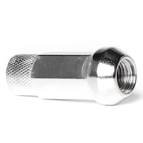 Circuit Performance Forged Steel Extended Hex Lug Nut for Aftermarket Wheels: 12x1.5 Chrome - 20 Piece Set + Tool