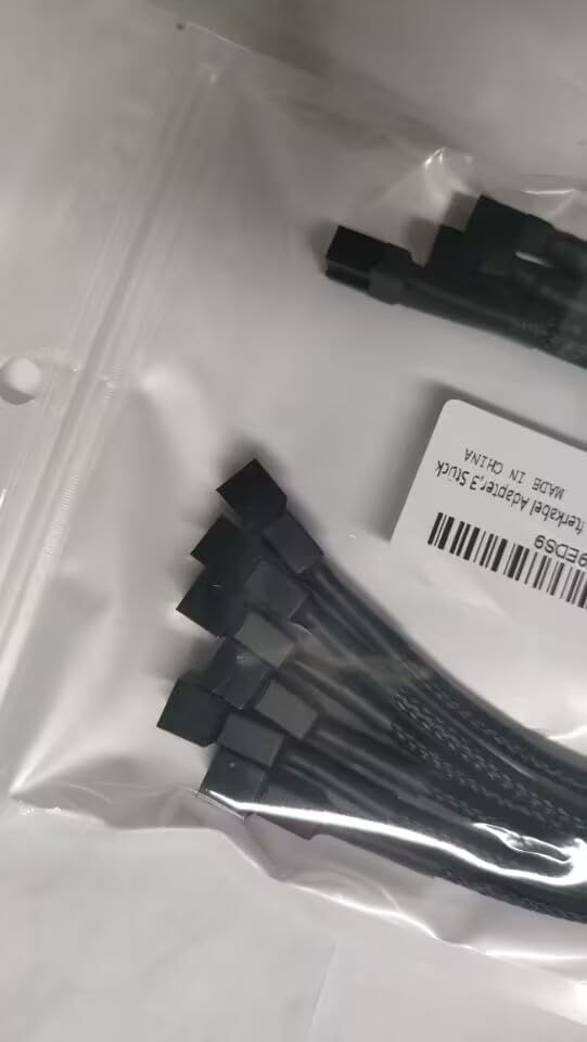 Fan cable, Y-cable for fans, fan adapter, fan Y-cable, fan splitter cable, fan splitter, computer fan cable, 4 pin cable, Y-fan cable, PWM adapter, fan cable splitter, fan cable adapter, 3 pieces 1 to 2 -3PCS