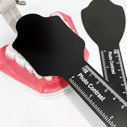 Sarini 2 Piece Dental Photo Contrast Board with Black Background Dental Photo Fully Autoclavable Dental Oral Contrast Board Dental Care Kits