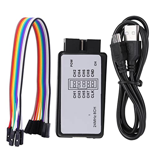 USB Logic Analyzer 24MHz Mini Digital Pocket Size 8 Channel Input Memory Device Set