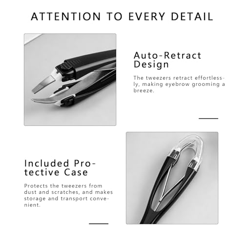Stainless Steel Eyebrow Tweezers – Precision Slant Tip for Eyebrow Shaping & Facial Hair Removal