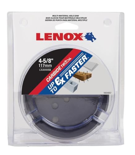 LENOX Tools Hole Saw, Carbide, 4 5/8-Inch, 117MM (LXAH4458)