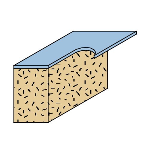 CMT 807.190.11 3-in-I Flush Trim Bit for MDF & Laminates, 5/8-Inch Cutting Length, 1/4-Inch Shank