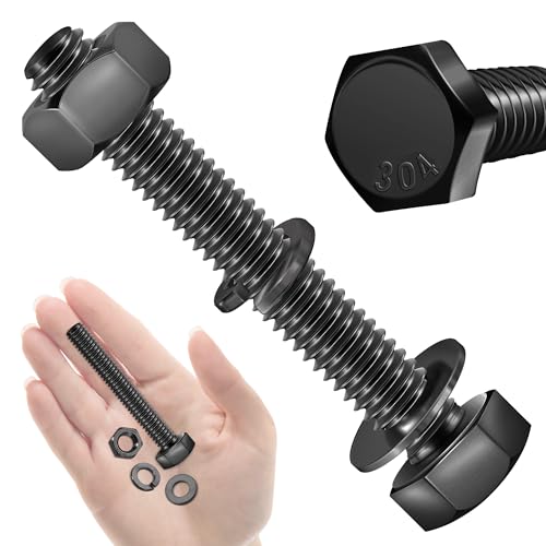 Mywish (10 Sets) 1/4-20 x 2 Hex Head Stainless Steel Bolts and Nuts & 1/4 x 2-1/4 Inch Wedge Anchors, 10Pcs 304 Stainless Steel Industrial 1/4 Heavy Duty Industrial Masonry Wdege Anchor Bolts for Bric