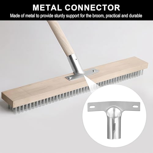 Broom Handle Holder, Set of 4, Handle Holder for Brooms, Broom Handle Holder up to Diameter 23.5 mm, with Screws for Home, Office and Patio