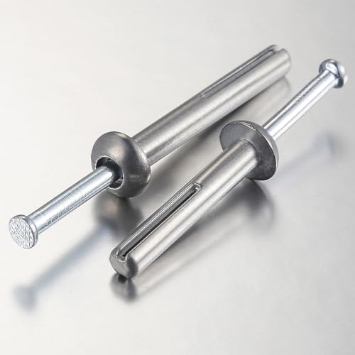 Wensilon 1/4x1-1/2 Hammer Drive Nail in Anchor (100pcs per Box) Cement hammering Anchors 1/4x1-1/2" Zinc alloy 100
