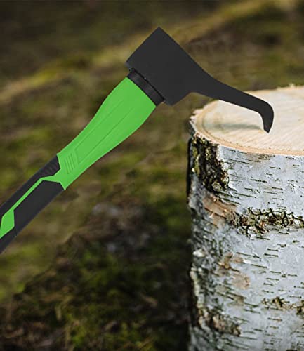 Hookaroon 15 Inch, Pickaroon Forged Steel, with Anti-Slip & Shock Reduction Grip, for Log Lifting and Moving Wood Firewood Tool