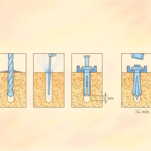 SANTIE Hammer Drive Anchors (1/4" X 3") - 100 PCS 1/4"X3"