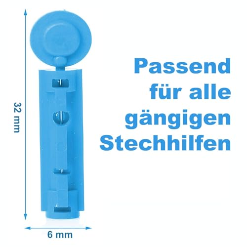 100 x One Step Lancets 23 G I Sterile Disposable Lancets I Blood Lancets I Safety Lancets for Blood Collection I Blood Sugar Measurement I Suitable for All Standard Lancing Aids 100