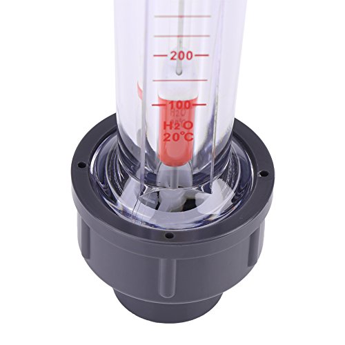 TOPINCN Water Flow Meter, Transparent Plastic Hose Type 100-1000L/H Flow Meter Water Flow Meter LZS-15