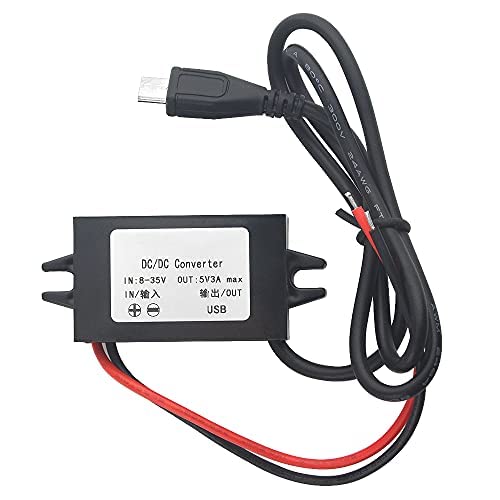 BGTXINGI Pack of 2 DC-DC Buck Converter Module 3A 12V 24V to 5V DC Power Converter Module with Micro USB Port (USB Micro Interface) USB Micro Interface