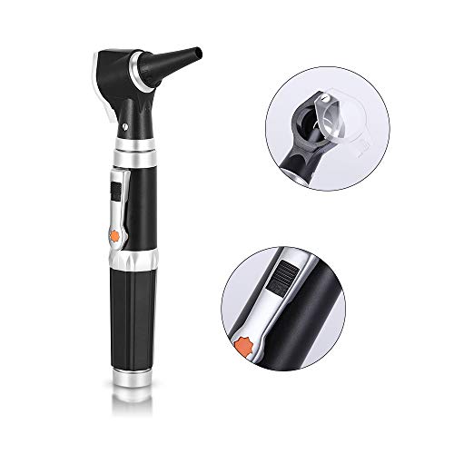 Mini Otoscope Magnification Diagnostic Otoscope with LED Light Direct Light Instrument for Healthy Ears for Doctors, Nurses, Adults, Kids, Babies, Elderly Pets, Animals black