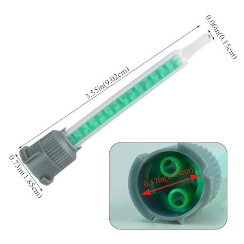 50 Pieces White Epoxy Mixing Tips Nozzles Straws Mixer and 20 Pieces Blue Static Mixing Nozzles Mixer Tip