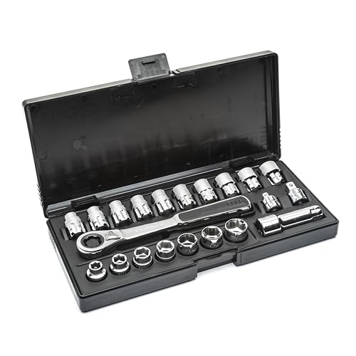 GEARWRENCH 21 Pc. 3/8" Drive 6 Pt. Pass-Thru™ Tool Set, SAE/Metric - 8921 0 21-piece kit