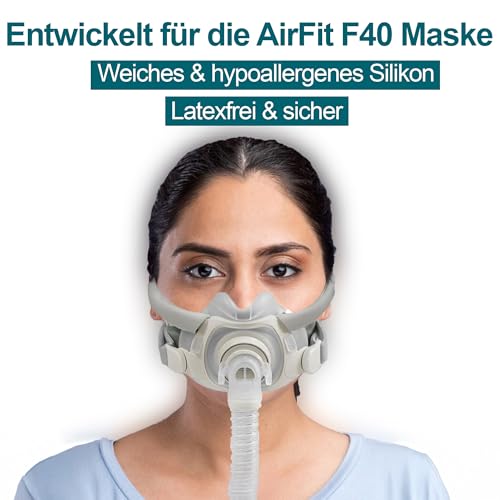 AirFit F40 Replacement Pillow for F40 Mask, Accessories, Sleep Apnea Mask, AirFit F40 Mask, Pack: 2 x F40 Pillows (Size - Medium) Mittel