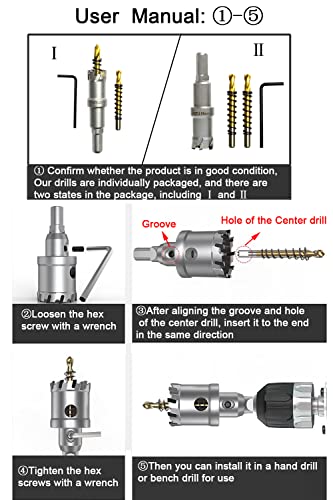 6'' Tungsten Carbide Tipped Hole Saw Drill Bit for Hard Metal Steel 152mm | 6''