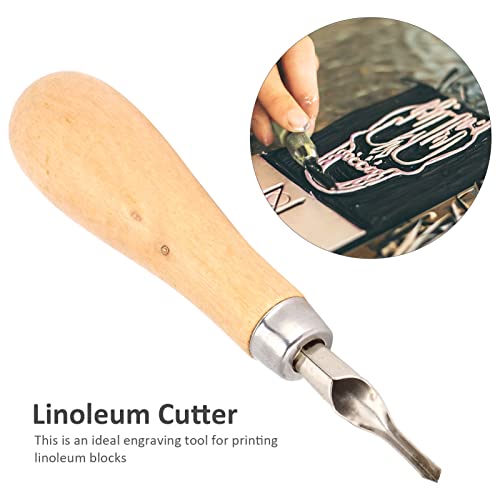 Linoleum Carving Engraving Tool Set Ideal for Rubber Stamp and Soft Wood 5 Different Blades Included