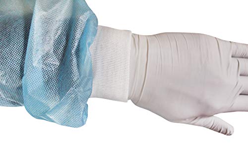 Medi-Inn PP Protective Gown with Jersey Cuffs, Non-Sterile Protective Gown with PE Full Coating, 139 x 139 cm, Blue (Pack of 10) 10 pieces