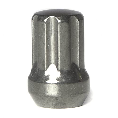Circuit Performance Spline Drive Tuner Acorn Lug Nuts Hyper Black 14x1.5 Forged Steel (24pc + Tool) Compatible with Dodge Challenger Charger