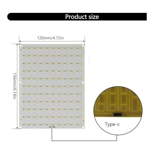 10pcs Lithophane LED Backlight Board Kit Compatible with, 3D Printing Lithophane Photo Panel, LED Backlight Board USB-C Power for 3D Printed Photo Model