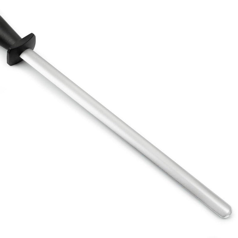 ARCOS Sharpening Steel 8 Inch Nitrum Stainless Steel and 280 mm blade. Series Chaira. Body Carbon Steel Chromium Coated 11 - Polypropylene Yellow Handle