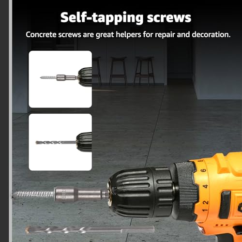 1/4" x 1-1/4" Concrete Screws 410 Stainless Steel Hex Head Concrete Screw