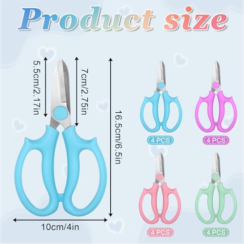 16Pcs Floral Scissors Garden Flower Scissors Shears for Cutting Fresh Flower Floral Cutters Garden Shears for Gardening Flowers Arrangement, Trimming Plants, Stainless Steel