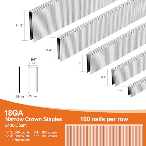 PINOZE 18ga Brad Nail & 1/4 Narrow Crown Staple Bundle