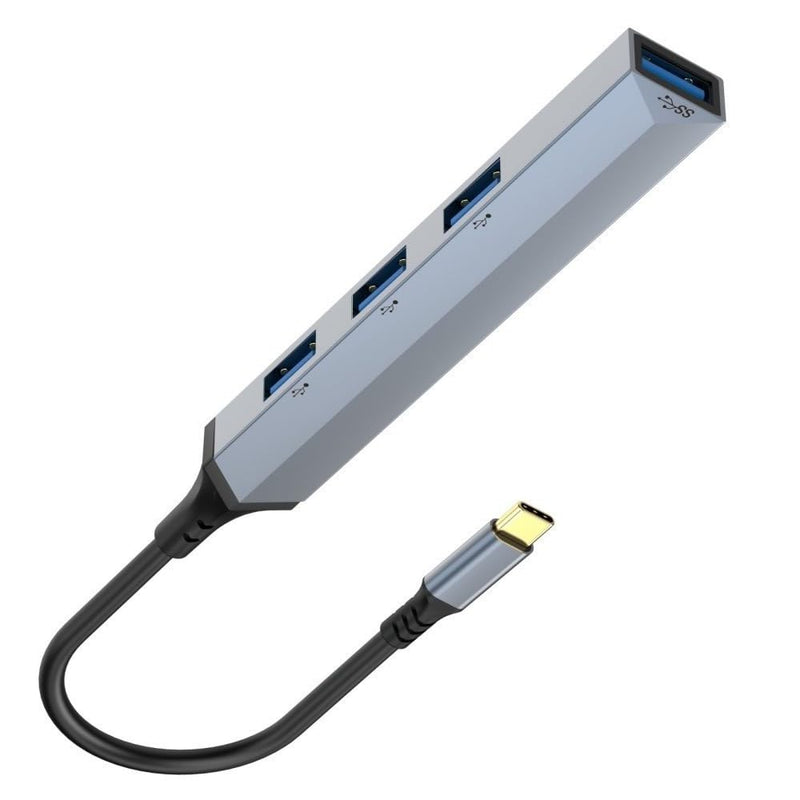 USBC to 4 Port USB3.0 Hub Docking Station 4 in 1 Computer Host Laptop TYPEC External 4 Way USB Keyboard Mouse USB Disk Cable Splitter Adapter Converter