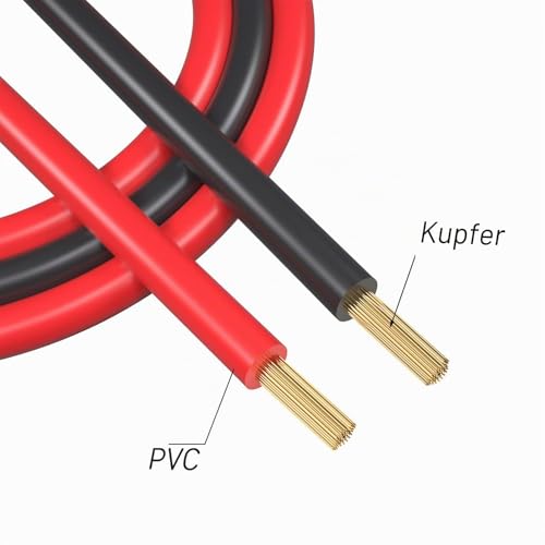 Stackable Banana to Banana Plug Test Lead 1m Red Black | Pack of 2, soft electric test cable wire, 3.3 ft, for multimeter, 1000 V 15 A 3,3ft/1m