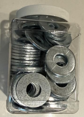 1/2 Inch USS Flat Cut Washers Zinc Plated Steel, 100 Pack - 40340J