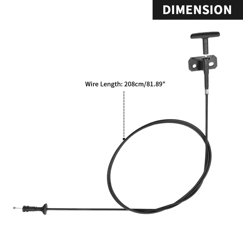 Hood Latch Cable Hood Release Cable Hood Control Cable - Compatible for Chevrolet Blazer 6 Cyl 2.8L, 6 Cyl 4.3L, 8 Cyl 5.0L, 8 Cyl 5.7L, 8 Cyl 6.2L Diesel 1985-1991 - Replace Part 14039963