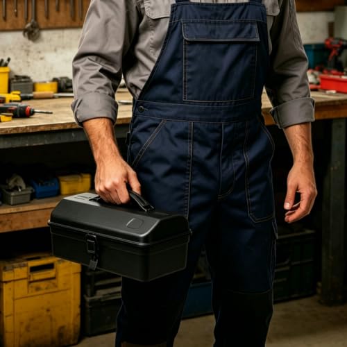 Small Metal Tool Box 12 Inch Metal Box with Lid Steel Tool Box 1PCS Black 12IN