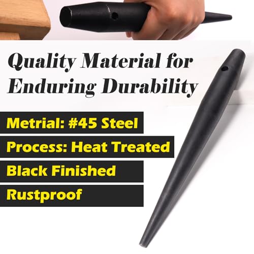 Bull Pin Heat Treaded Steel,Iron Workers Tool with Black Finish Positioning Punching Nails (1-5/16" X 10") 1-5/16" X 10"