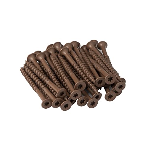 Nuvo Iron Deck Screws Box #8 x 2-400 Count, Brown Box #8 x 2" - 400 count