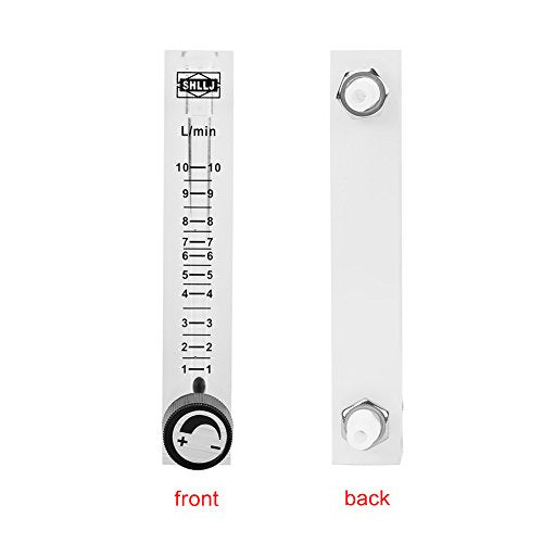 Gas Flow Meter 1-10LPM Oxygen Flow Meter with Control Valve for Oxygen Air Gas LPM Rotameter