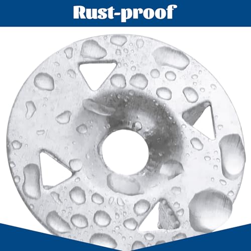 800PCS Foam Board Fasteners Washers 1-1/8 Inch Galvanized Steel Metal Washer for Installation of Foam Board Panels
