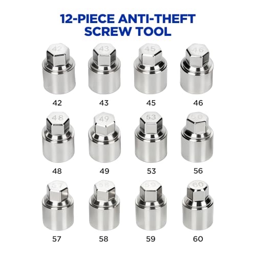 MRCARTOOL 12PCS Wheel Lock Removal Kit Compatible with BMW Series