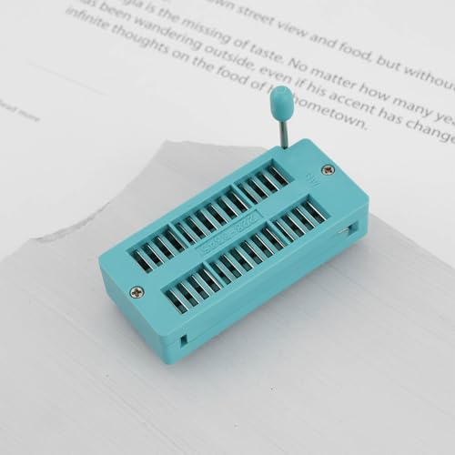 Pack of 4 28 Pin IC Test ZIF Socket 2.54 mm Pitch DIP Board Socket IC Socket for Integrated Circuits for Microcontroller Chip Breadboard Program ICs