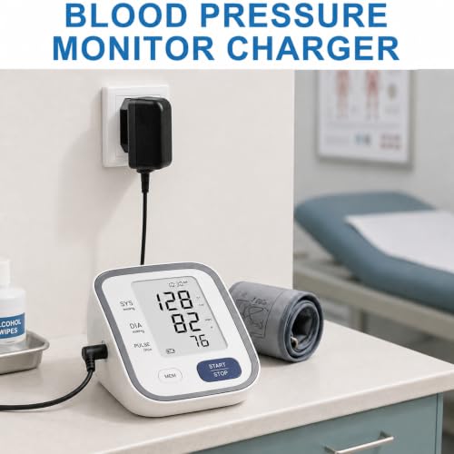 Power Supply 6V for Omron Blood Pressure Monitor - Charger Adapter Compatible with Omron M2 M3 M7 Intelli IT X3 X4 X7 Smart, HHP-CM01 M400 M500 M700 Pressure Cuffs Monitor Charging Adapter