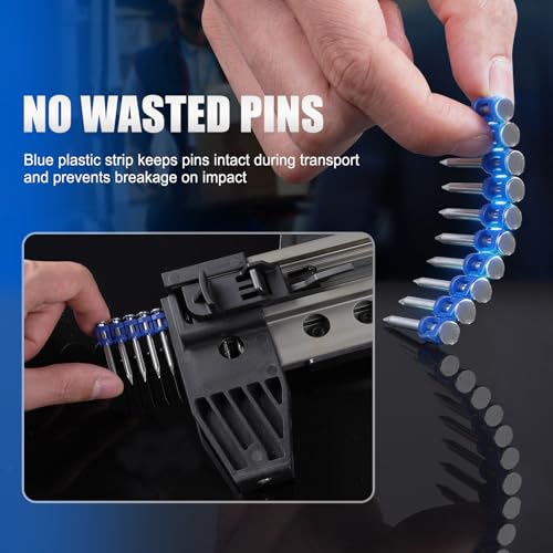 KIMSING 1-1/2 Inch Plastic Collated Concrete Pins, 800PCS Box, 12 Gauge 1 box