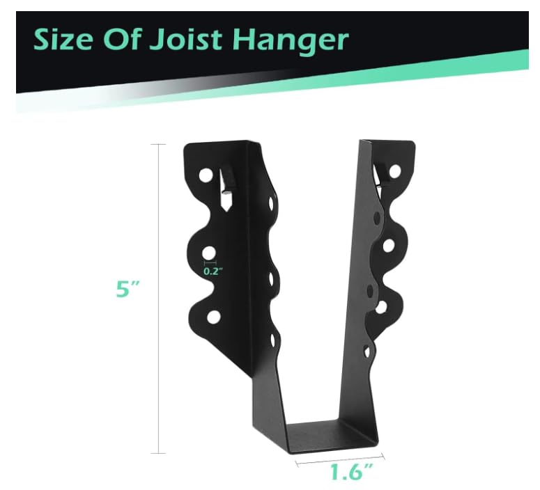 36 Pcs 2"x 6" Joist Hanger|Q235B Carbon Steel 36 2"x 6"