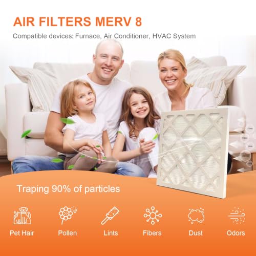 12x12x1 Air Filter Electrostatic 6-Pack MERV 8 MPR 600 FPR 5 12x12x1 6-Pack