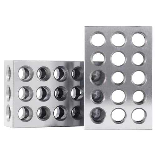 Accusize Ultra Precision 1-2-3 Blocks Set, 23 Holes, 2 Pc Pair